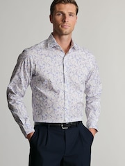 Brook Taverner Purple Floral Cotton Shirt - Image 1 of 5