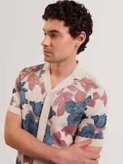 Ted Baker Short Sleeve Relaxed Floral Button Through Polo Shirt - Εικόνα 4 από 7