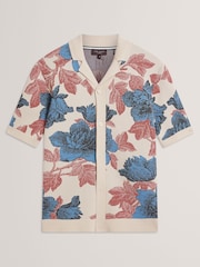 Ted Baker Short Sleeve Relaxed Floral Button Through Polo Shirt - Εικόνα 6 από 7