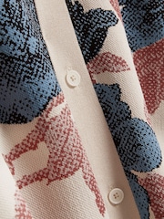 Ted Baker Short Sleeve Relaxed Floral Button Through Polo Shirt - Εικόνα 7 από 7