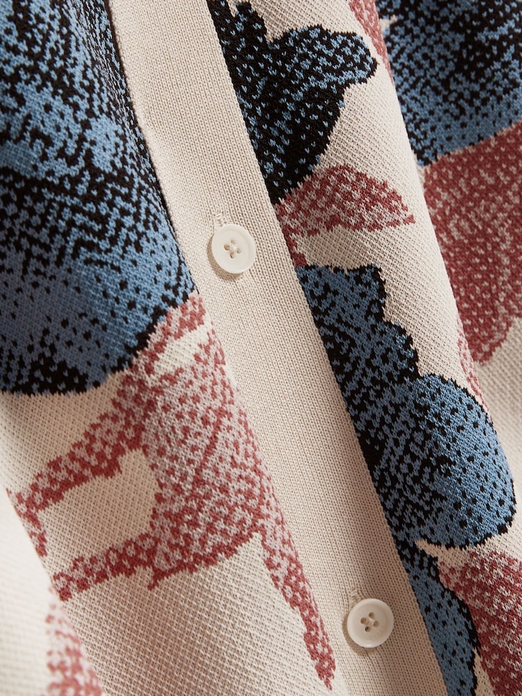 Ted Baker Short Sleeve Relaxed Floral Button Through Polo Shirt - Εικόνα 7 από 7