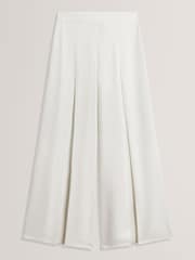 Ted Baker Cream Front Pleat Wide Leg Trousers - Image 6 of 7