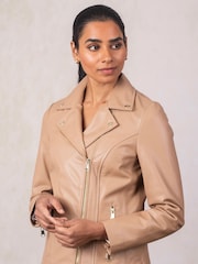 Lakeland Leather Brown Knotts Biker Jacket - Image 2 of 6