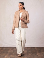 Lakeland Leather Brown Knotts Biker Jacket - Image 3 of 6