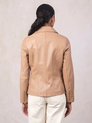 Lakeland Leather Brown Knotts Biker Jacket - Image 4 of 6