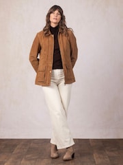 Lakeland Leather Brown Hawkshead Suede Barn Jacket - Image 4 of 7