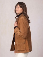 Lakeland Leather Brown Hawkshead Suede Barn Jacket - Image 6 of 7