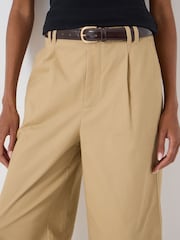 Hush Brown Tori Turn Up Wide Leg Trousers - Image 4 of 6