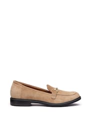 Hotter Natural Wide Fit Clovelly Slip On Mocs Loafer Shoes - Image 1 of 4