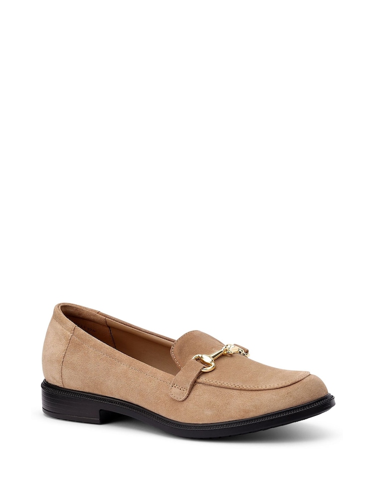 Hotter Natural Wide Fit Clovelly Slip On Mocs Loafer Shoes - Image 2 of 4