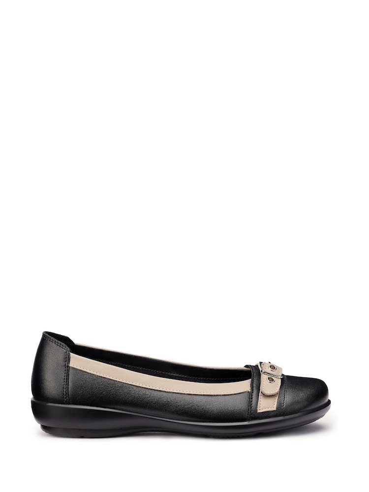 Hotter Black Extra Wide Fit Jive Slip On Formal Shoes - Image 1 of 4