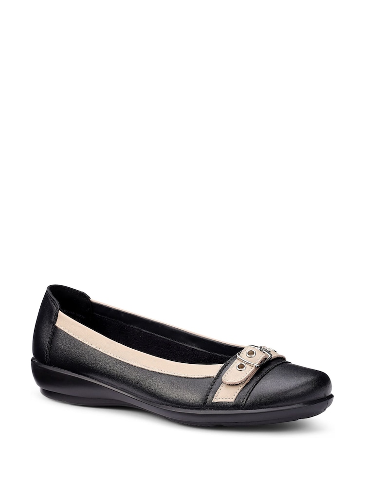Hotter Black Extra Wide Fit Jive Slip On Formal Shoes - Image 2 of 4
