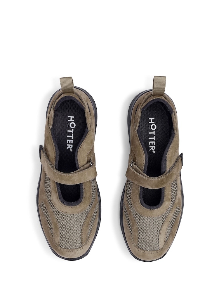 Hotter Green Standard Fit Ravine Touch Fastening No Tech Shoes - Image 4 of 4