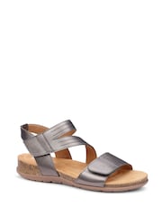Hotter Metallic Wide Fit Ruen Touch Fastening Casual Sandals - Image 2 of 4