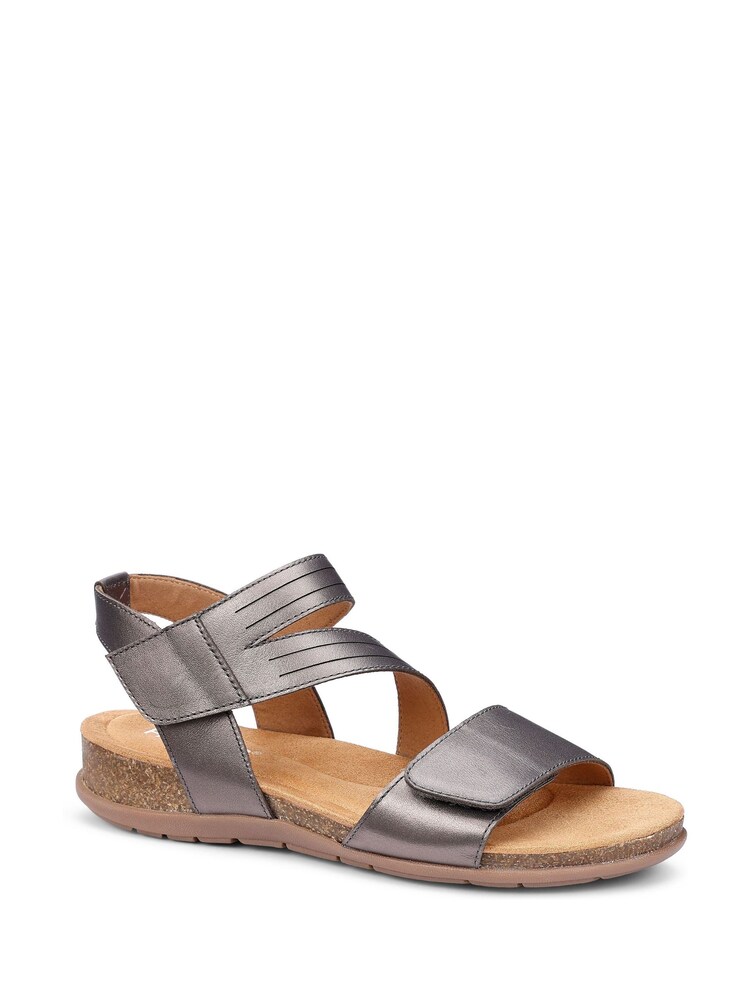Hotter Metallic Wide Fit Ruen Touch Fastening Casual Sandals - Image 2 of 4