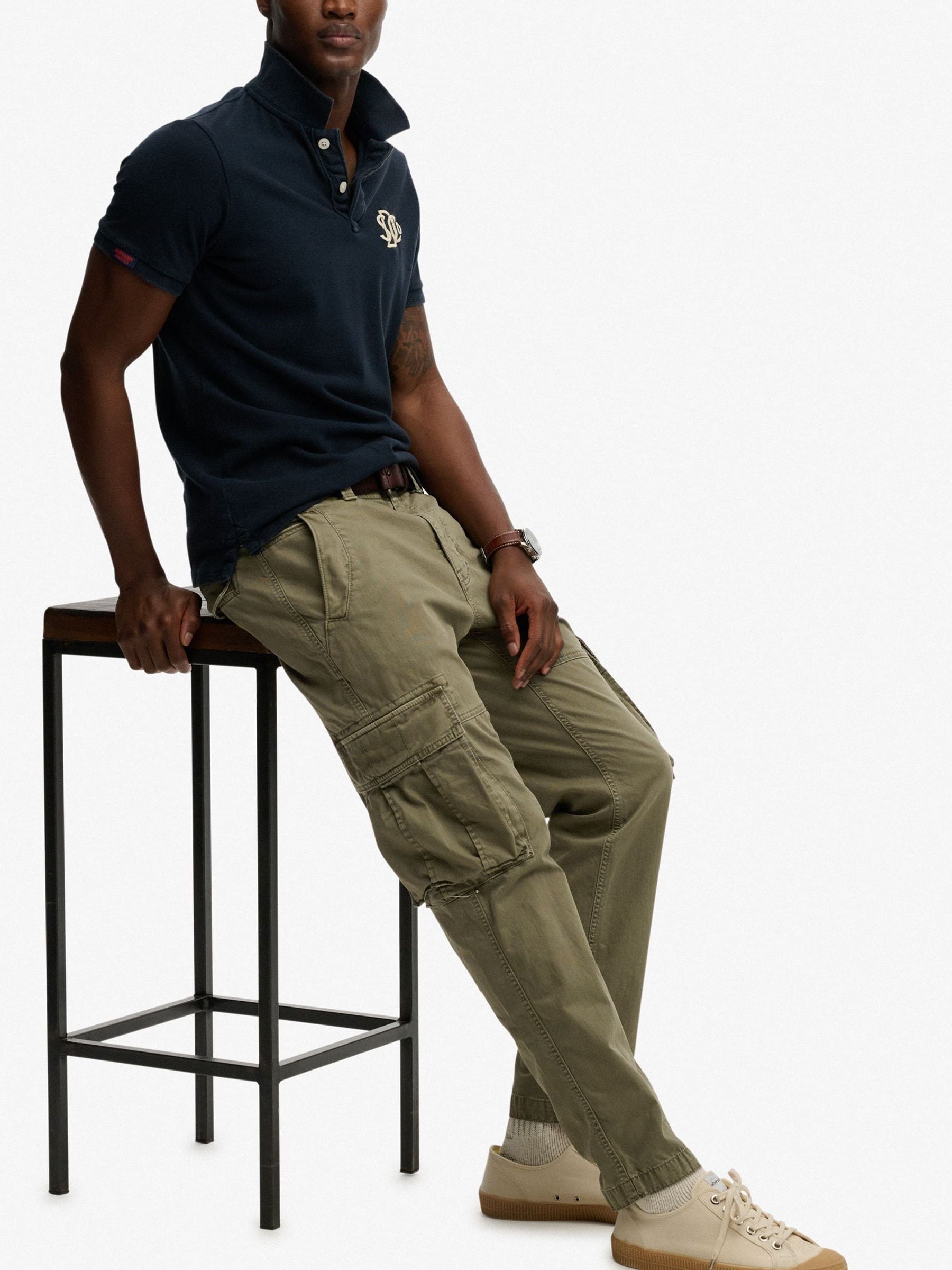 Superdry Men's Green Cargo Trousers - Image 2