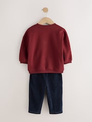 Dark Red Crew Neck Joggers Set (3mths-7yrs) - Image 7 of 9