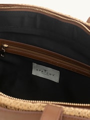 Apatchy Brown The Esme Raffia Tote Bag with Leather Trim - Image 5 of 5