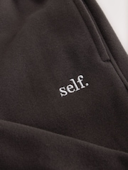 self. Chocolate Brown Wide Leg Joggers - Image 7 of 8
