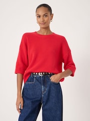 Hush Red Cherrie Chunky Cashmere T-Shirt - Image 1 of 5