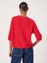Hush Red Cherrie Chunky Cashmere T-Shirt - Image 3 of 5