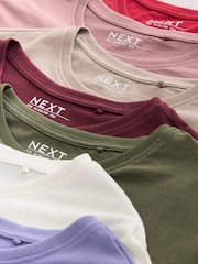 Multi Slimline Crew Neck T-Shirts 7 Pack - Image 9 of 10