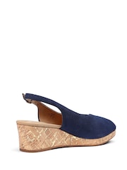Hotter Blue Standard Fit Atlantic Buckle Wedge Heeled Sandals - Image 3 of 4