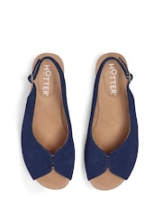 Hotter Blue Standard Fit Atlantic Buckle Wedge Heeled Sandals - Image 4 of 4