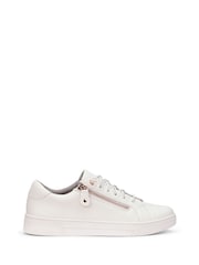Hotter White Standard Fit Leonie Slip On Zip Cupsole Shoes - Image 1 of 4