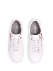 Hotter White Standard Fit Leonie Slip On Zip Cupsole Shoes - Image 4 of 4