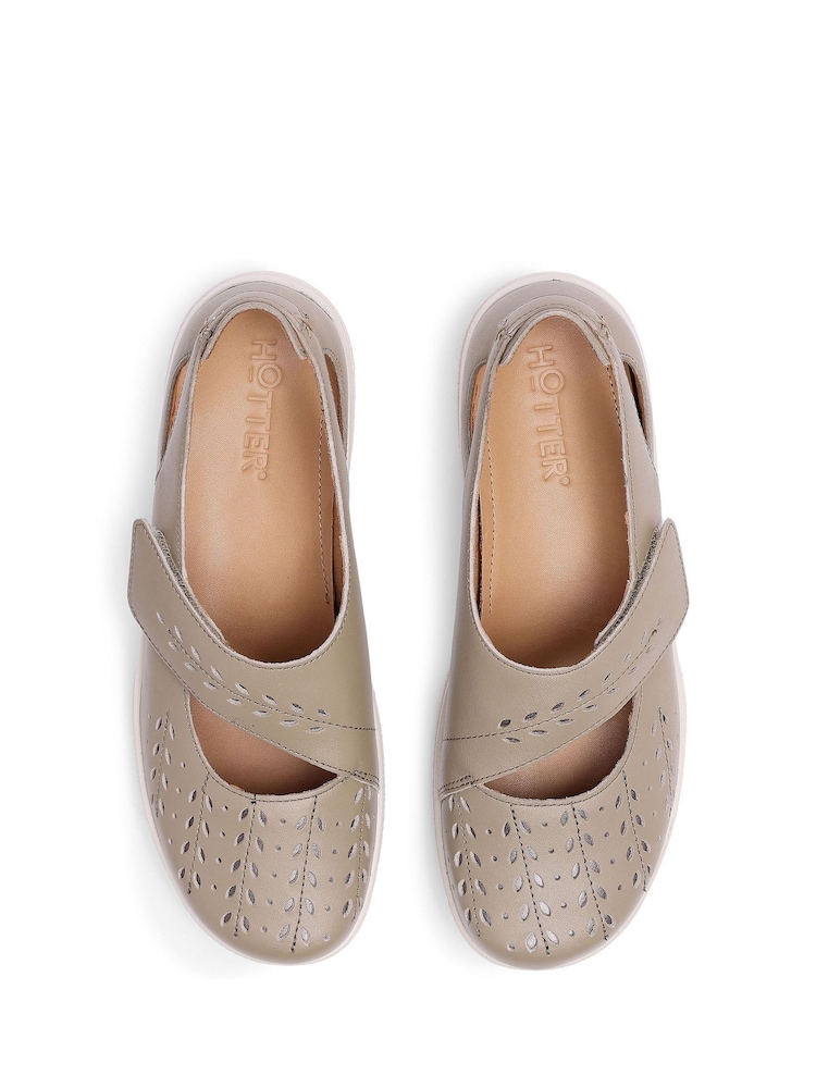Hotter Green Standard Fit Daphne Touch Fastening Mary Janes Shoes - Image 4 of 4