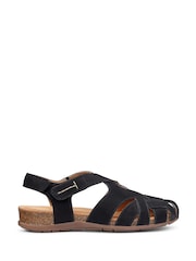 Hotter Black Regular Fit Standard Fit Carpa Touch Fastening Casual Sandals - Image 1 of 4
