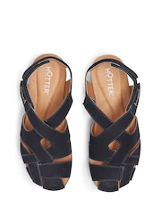 Hotter Black Regular Fit Standard Fit Carpa Touch Fastening Casual Sandals - Image 4 of 4