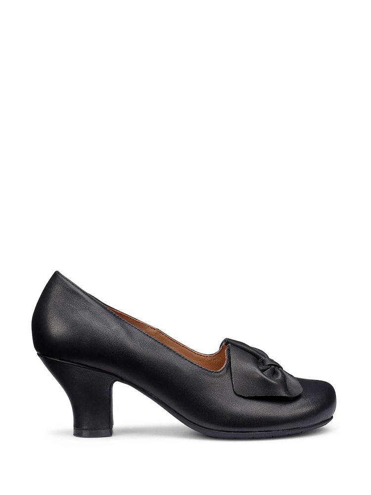 Hotter Black Standard Fit Donna Slip On Formal Shoes - Image 1 of 4