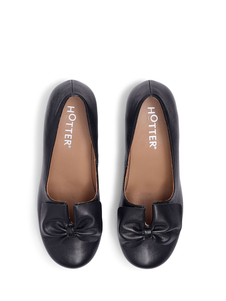 Hotter Black Standard Fit Donna Slip On Formal Shoes - Image 4 of 4