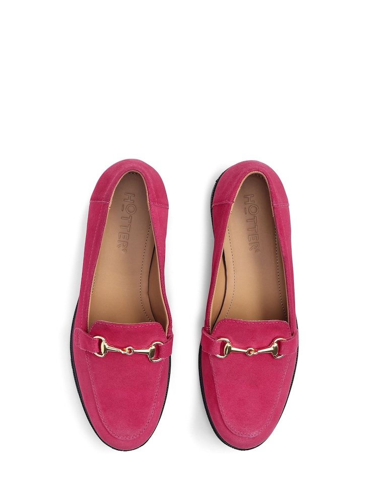 Hotter Pink Standard Fit Clovelly Slip On Mocs & Loafers - Image 4 of 4