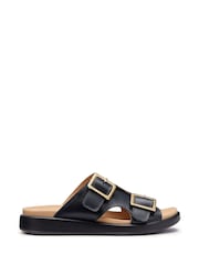Hotter Blue Wide Fit Corsica Slip On Buckle Casual Sandals - Image 1 of 4