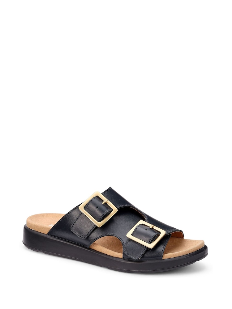 Hotter Blue Wide Fit Corsica Slip On Buckle Casual Sandals - Image 2 of 4 Hotter Blue Wide Fit Corsica Slip On Buckle Casual Sandals - Image 2 of 4