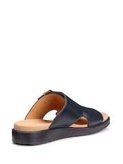 Hotter Blue Wide Fit Corsica Slip On Buckle Casual Sandals - Image 3 of 4
