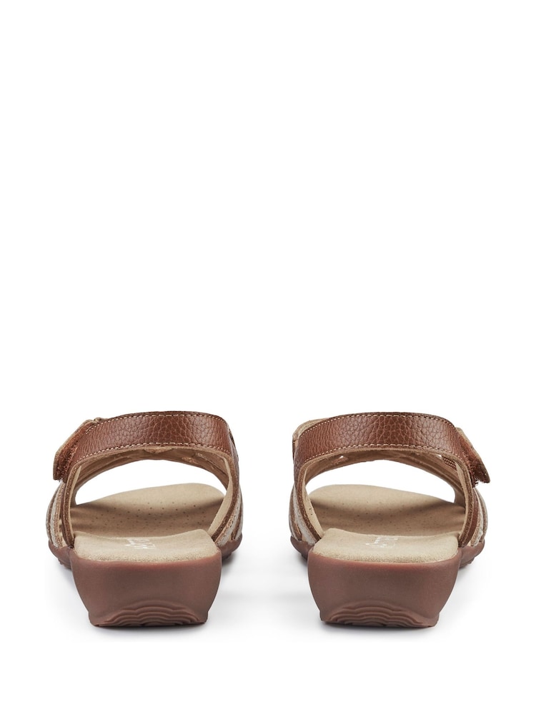 Hotter Brown Regular Fit Standard Fit Flare Touch Fastening Casual Sandals - Image 4 of 4