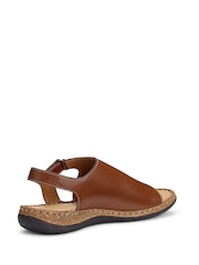 Hotter Brown Wide Fit Mena Touch-Fastening Casual Sandals - Image 3 of 4