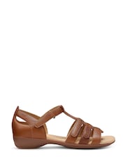 Hotter Brown Standard Fit Solei Touch Fastening Casual Sandals - Image 1 of 4