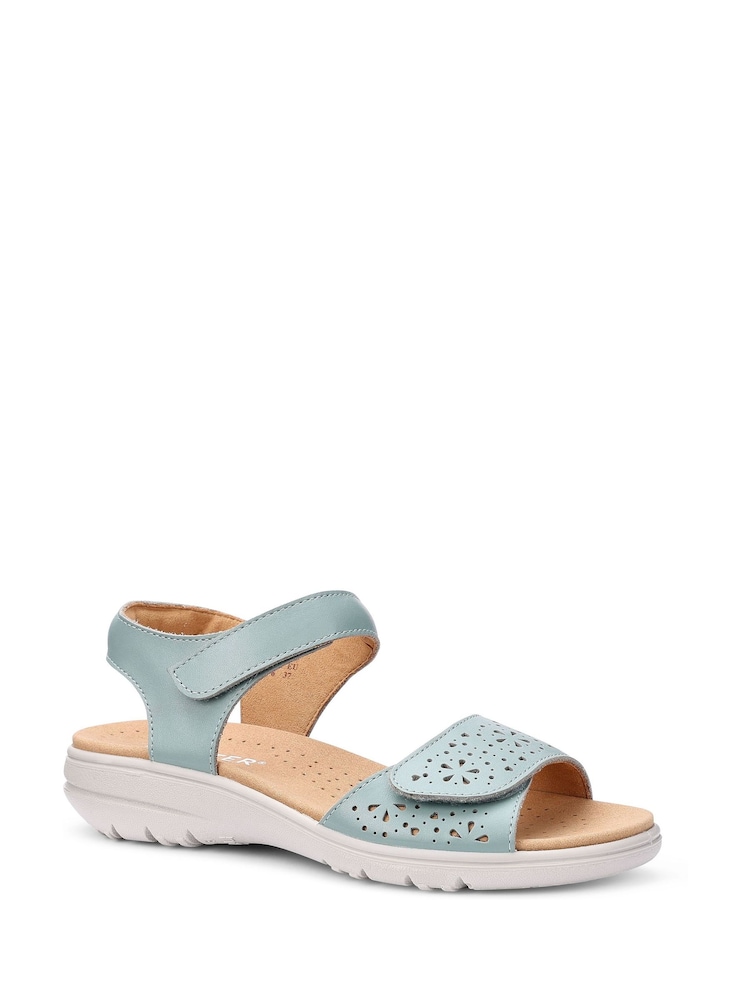 Hotter Green Wide Fit Leah II Touch-Fastening Casual Sandals - Image 2 of 4