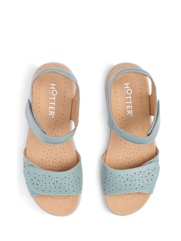 Hotter Green Wide Fit Leah II Touch-Fastening Casual Sandals - Image 4 of 4
