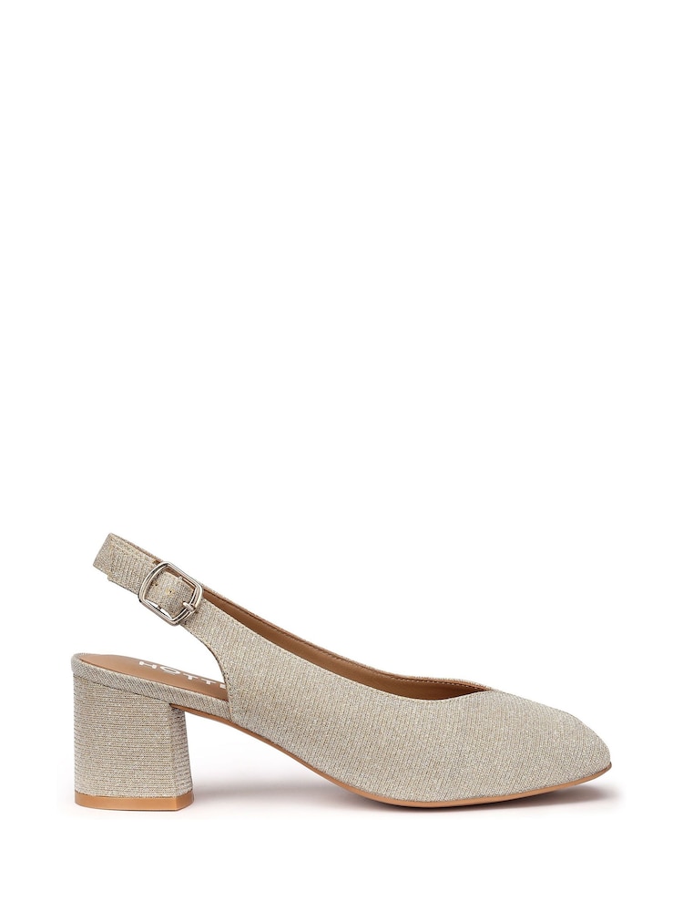 Hotter Metallic Wide Fit Studio Buckle Formal Shoes - Image 1 of 4