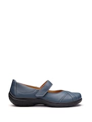 Hotter Blue Wide Fit Hope Touch Fastening Mary Janes Shoes - Image 1 of 4