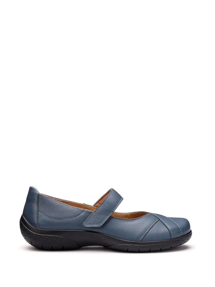 Hotter Blue Wide Fit Hope Touch Fastening Mary Janes Shoes - Image 1 of 4 Hotter Blue Wide Fit Hope Touch Fastening Mary Janes Shoes - Image 1 of 4