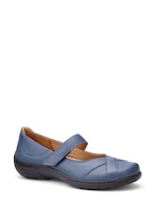 Hotter Blue Wide Fit Hope Touch Fastening Mary Janes Shoes - Image 2 of 4