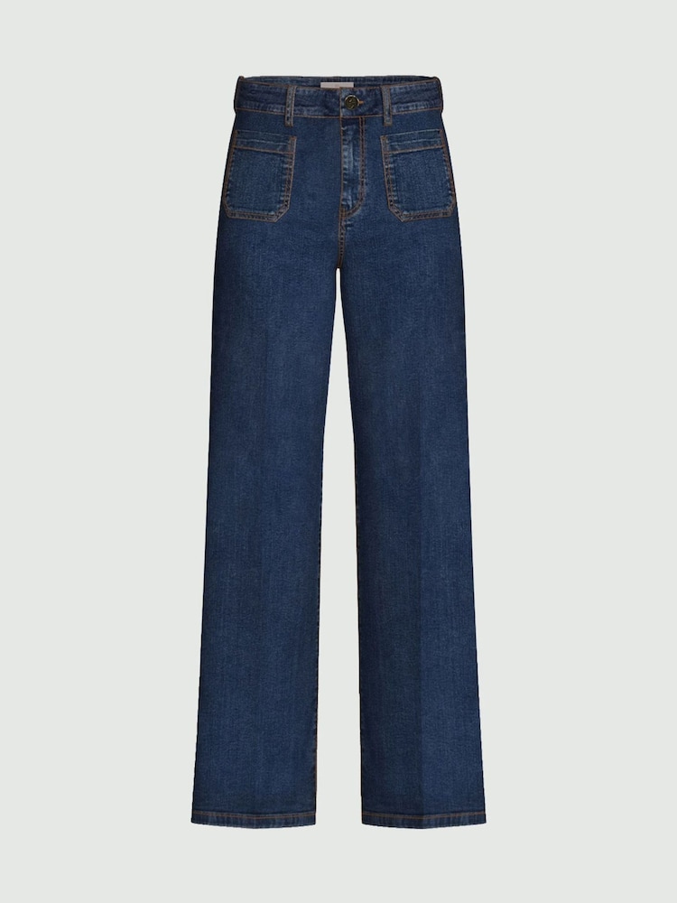 Emme Marella Blue Emmwideflare Jeans - Image 5 of 5 Emme Marella Blue Emmwideflare Jeans - Image 5 of 5