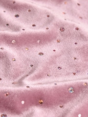 Pink Long Sleeve Velvet Sparkle Dress (3-16yrs) - Image 8 of 8